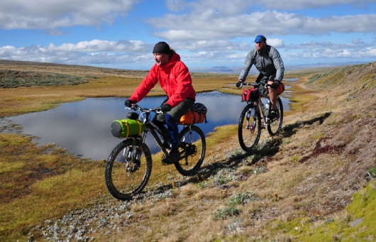 Mike and Paul embracing a pack-free lifestyle